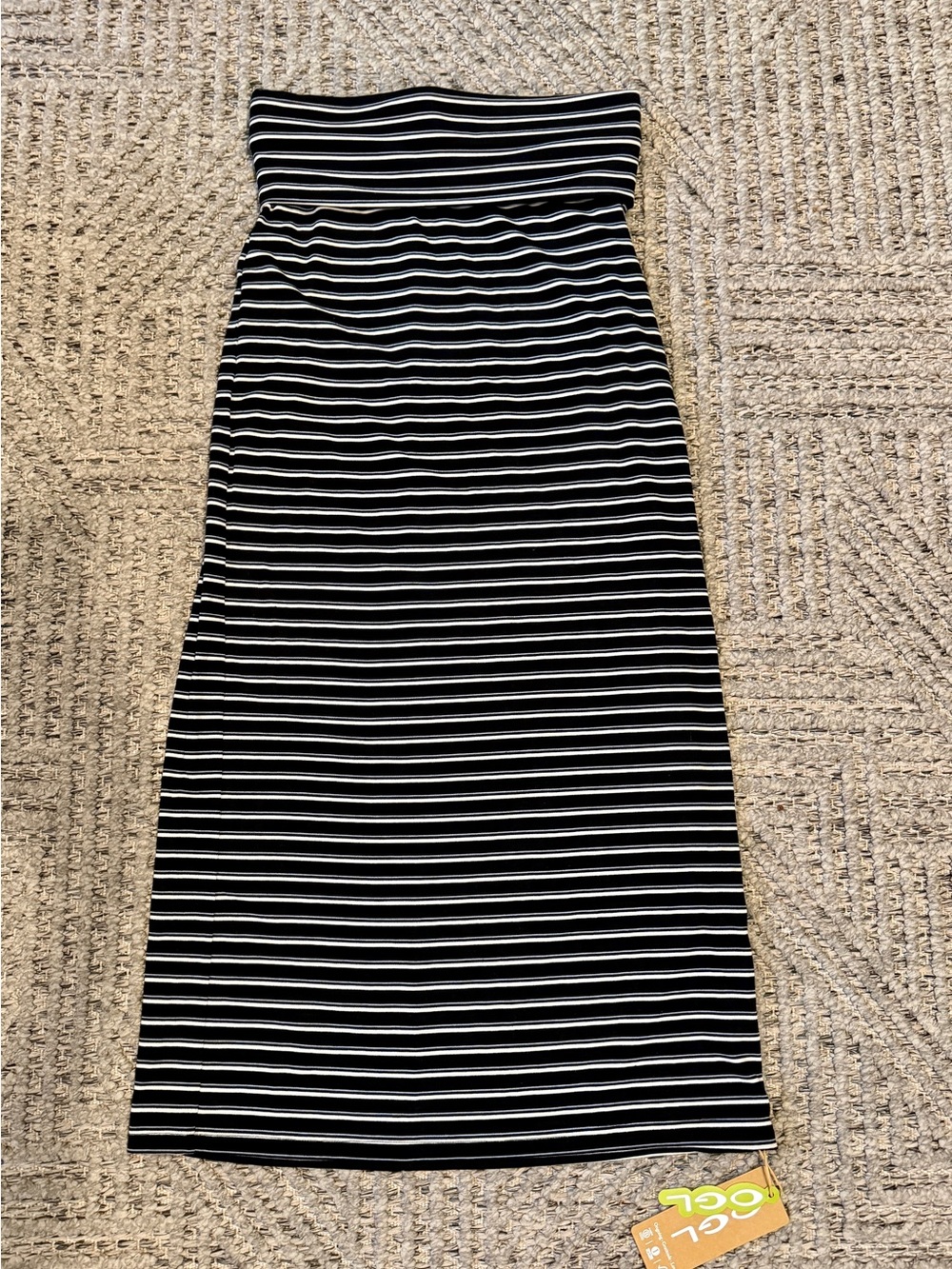 Striped Black and White Maxi Skirt